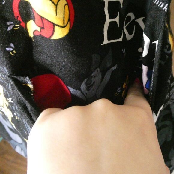 Disney Winnie the Pooh Eeyore Medical Scrubs Top Shirt Pockets V Neck Tigger XS - Picture 5 of 10